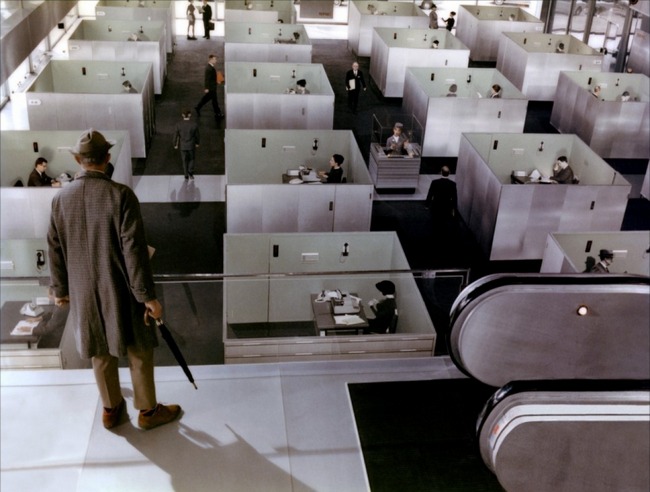 Jacques Tati in Playtime. (Photo Credit: Cultural Services of French Embassy)