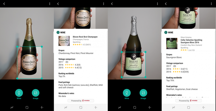 Samsung Galaxy S8 Bixby Vision wine review
