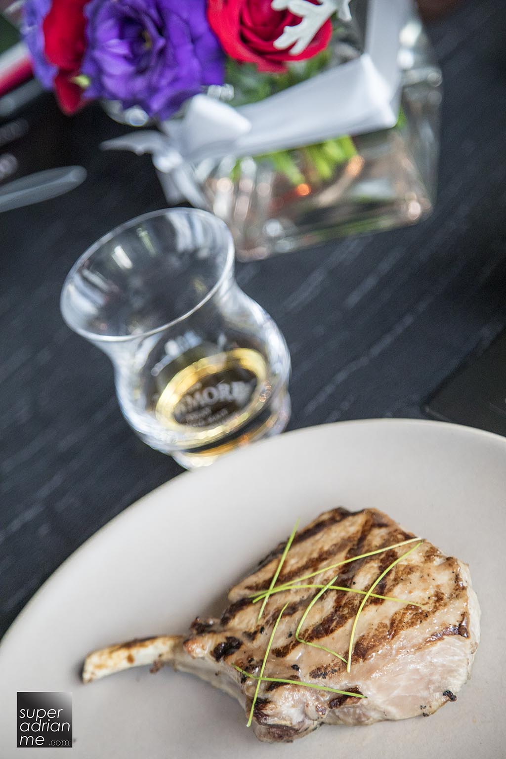 Bowmore 15 Year Old: Golden and Elegant paired with Pork Chop at ADRIFT by David Myers