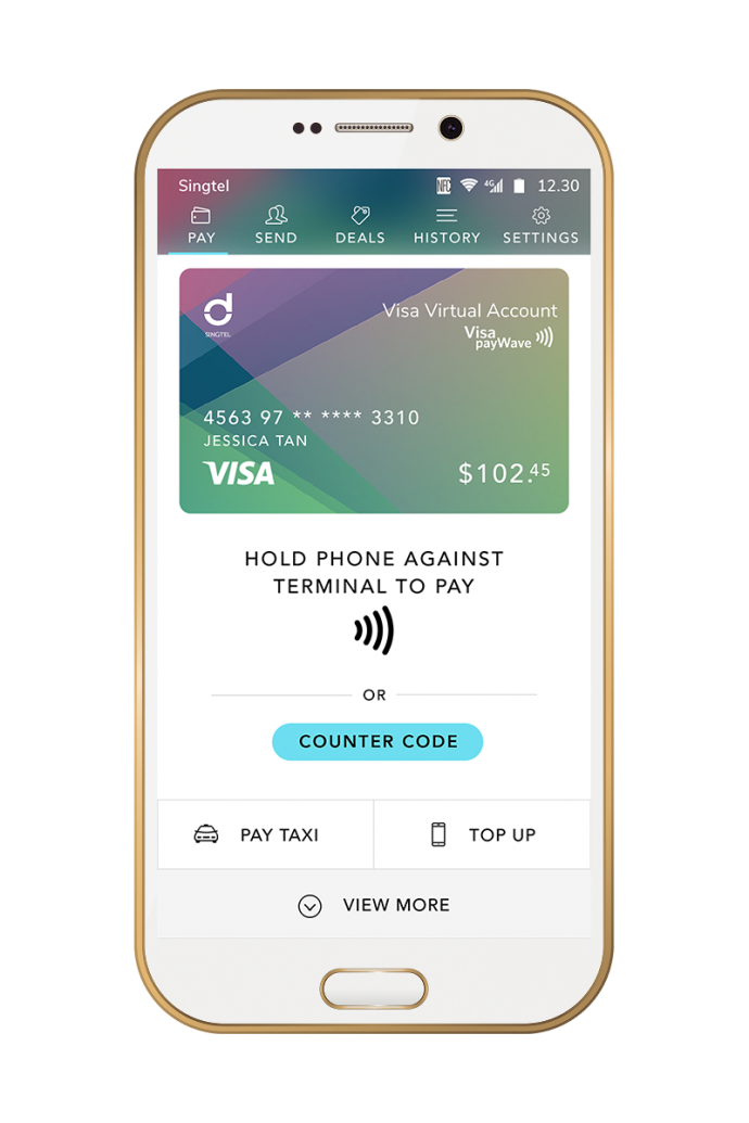 Singtel Dash Mobile Wallet Virtual Visa Prepaid Card