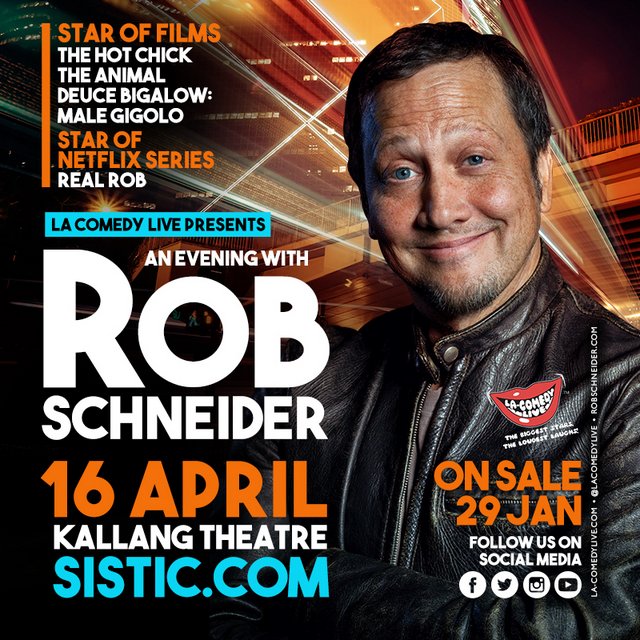 Rob Schneider in Singapore 16 April 2018