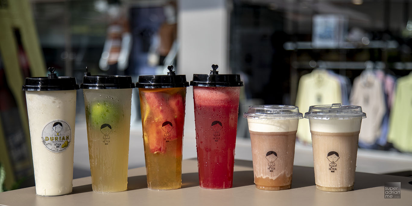 A variety of tea drinks from Hi Tea outlets at Far East Plaza and Northpoint City