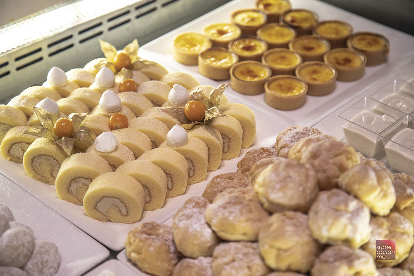 Durian cakes and pastries at Marriott Café in Singapore
