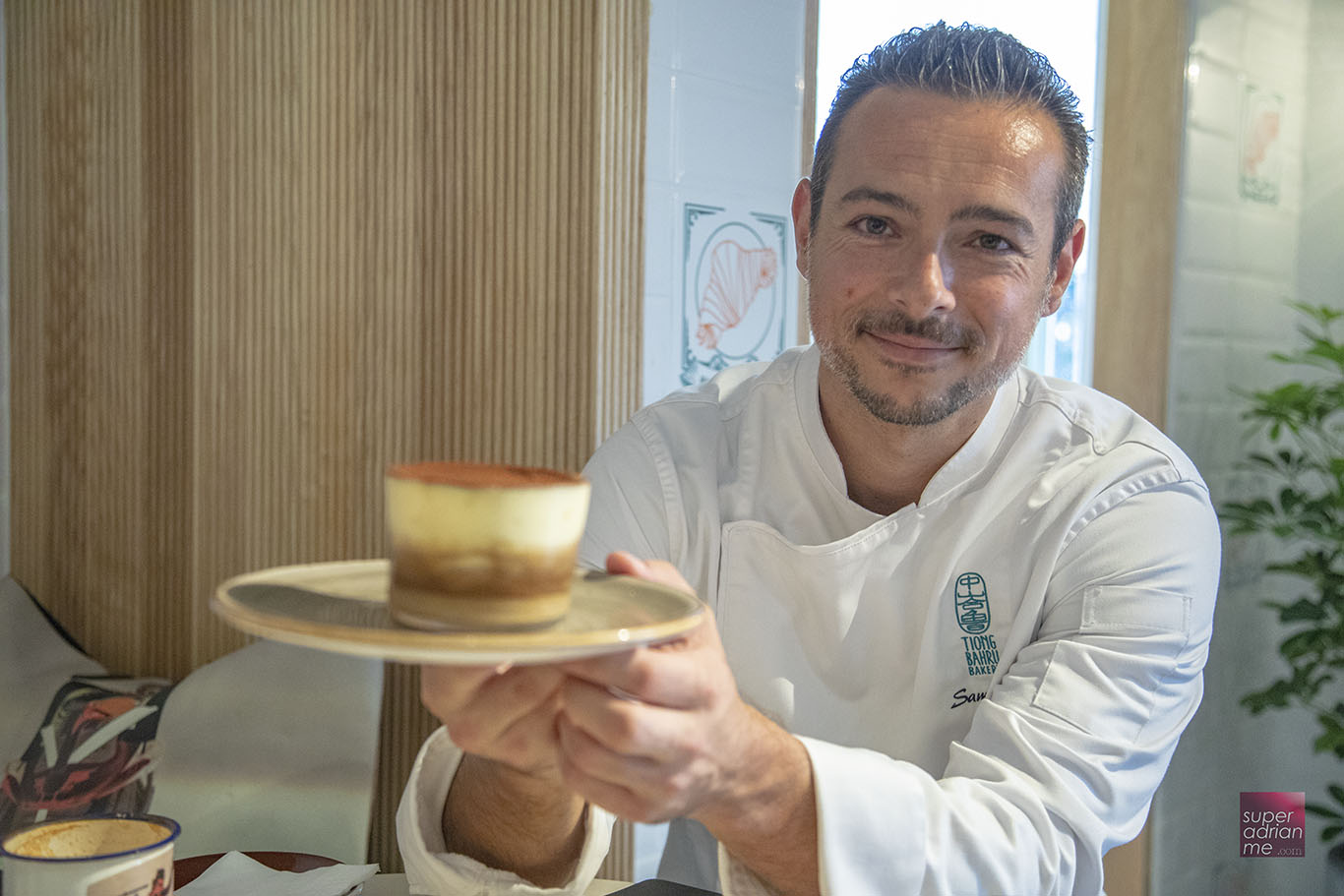 Pastry Chef Samy Loison is proud of his Tiramisu