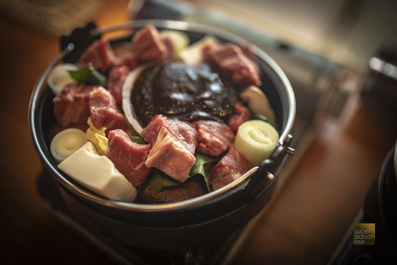 Sun with Moon - Beef Miso Dare Sukiyaki with diced US Ribeye beef cubes (S$25.80)