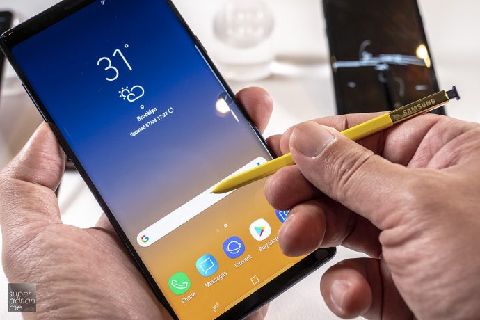 Samsung Galaxy Note9 S Pen review Singapore price first look