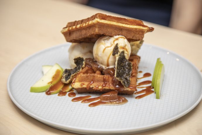 Two Hana - Apple Caramel Waffles and Doenjang Caramel Ice Cream