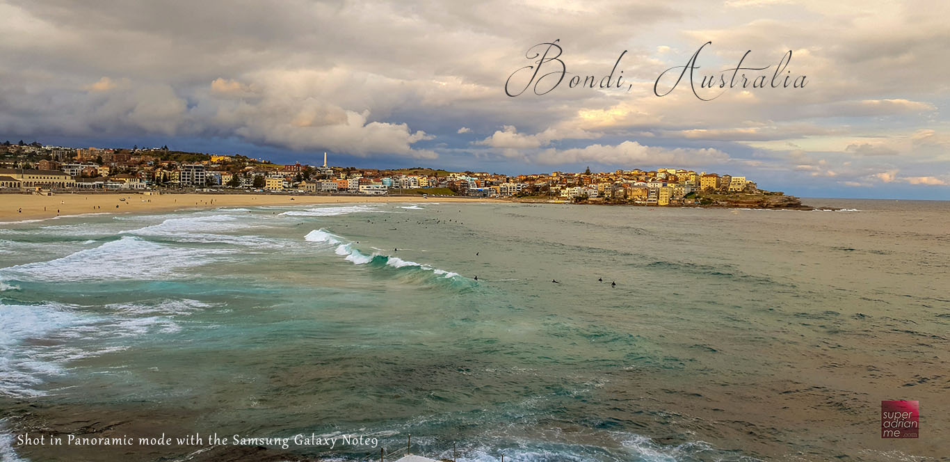 Bondi Beach, Australia shot with the Panoramic mode on the Samsung Galaxy Note9