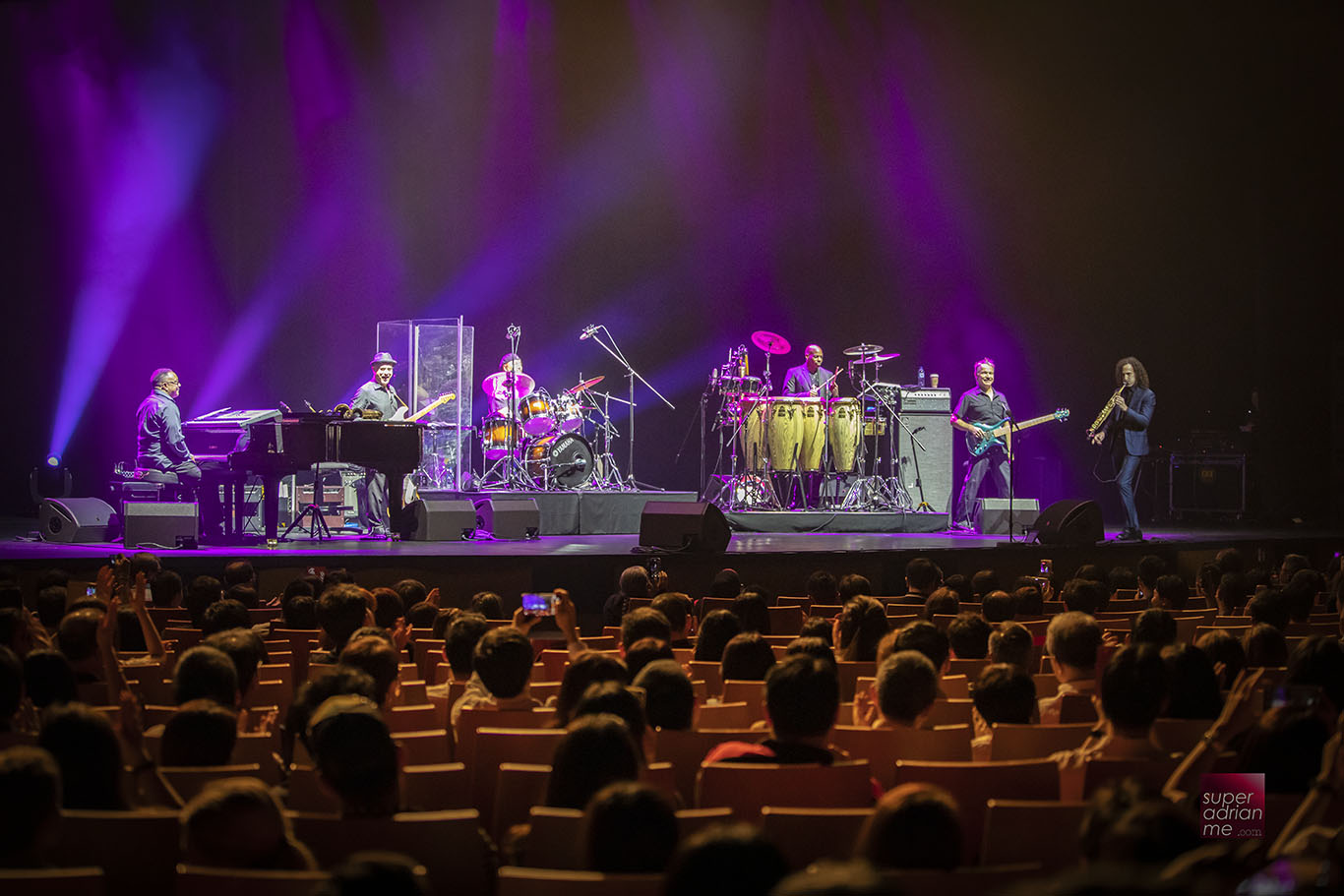 Kenny G and his five member band at One Night Only - Kenny G Live in Singapore 2018 at The Star Theatre