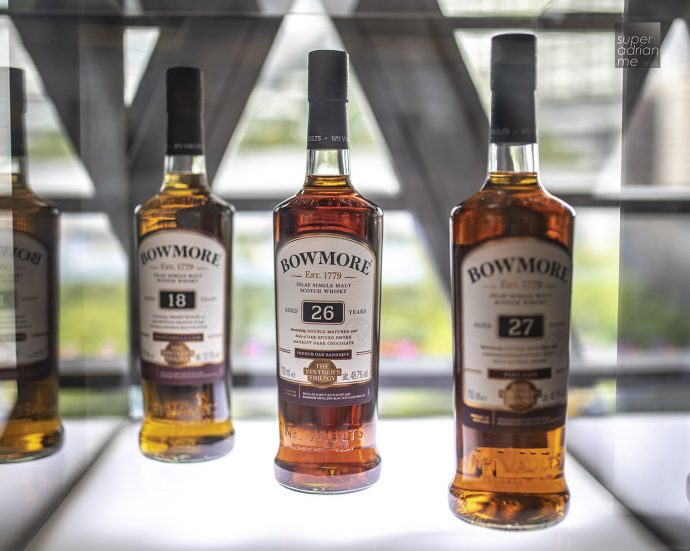 Bowmore Vintner's Trilogy - 18 Year Old Double Matured Manzanilla, 26 Year Old Wine Matured and a final 27 Year Old Port Cask.