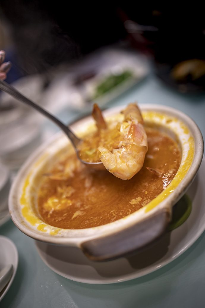 King Prawns and Fragrant Rice in Rich Seafood Broth (S$38) available at Jumbo Seafood ION Orchard