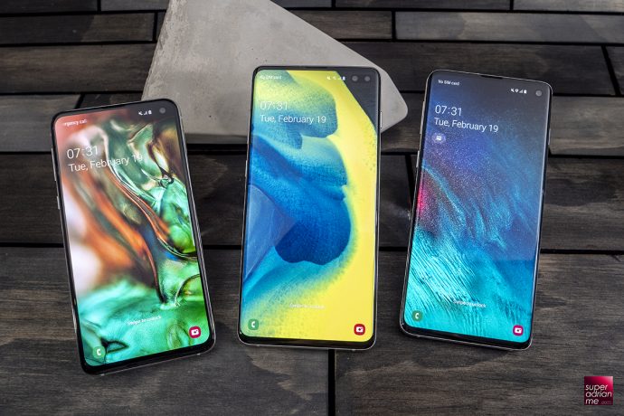 Samsung Galaxy S10e, S10+ and S10 singapore price review infinity display front