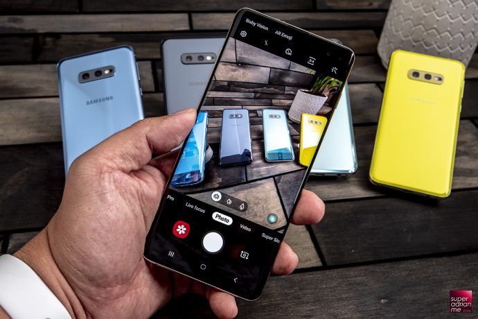 Samsung Galaxy S10 triple camera system