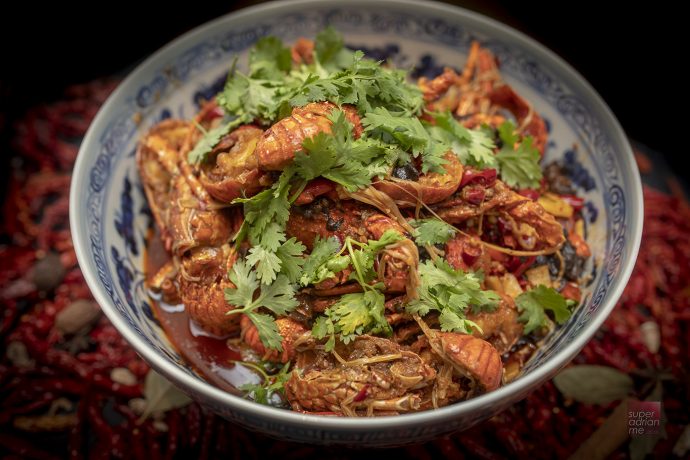 Stir-fried baby lobster with superior soya sauce