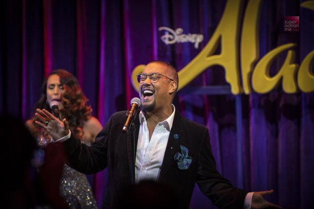 Gareth Jacobs as GENIE in Aladdin, The Broadway Musical