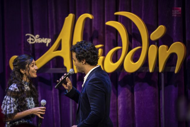 Singapore Cast of Aladdin, the Musical - Graeme Isaako (Aladdin) and Shubshri Kandiah (Jasmine)