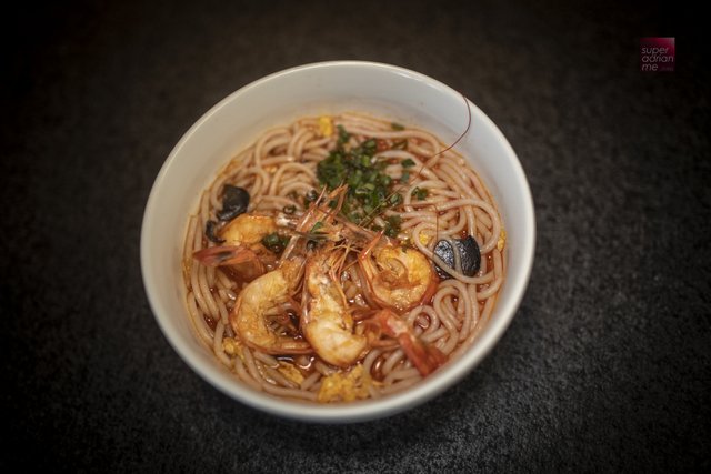 Yun Nans Truffle Rice Noodles in Prawn Broth 