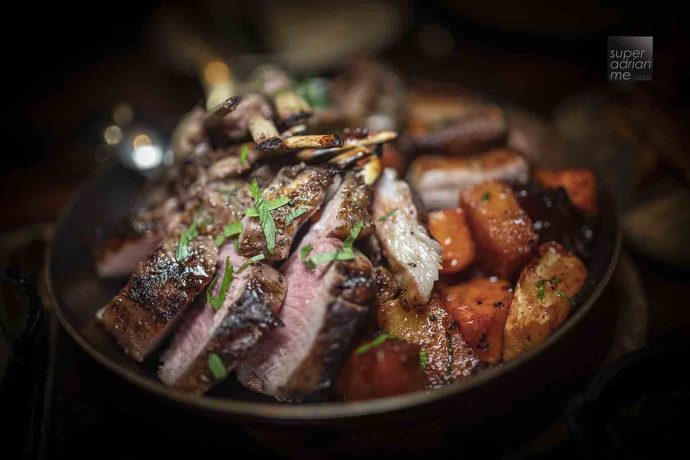 21 days aged full rack of lamb at Bedrock Bar & Grill's World Meat Series in September 2019