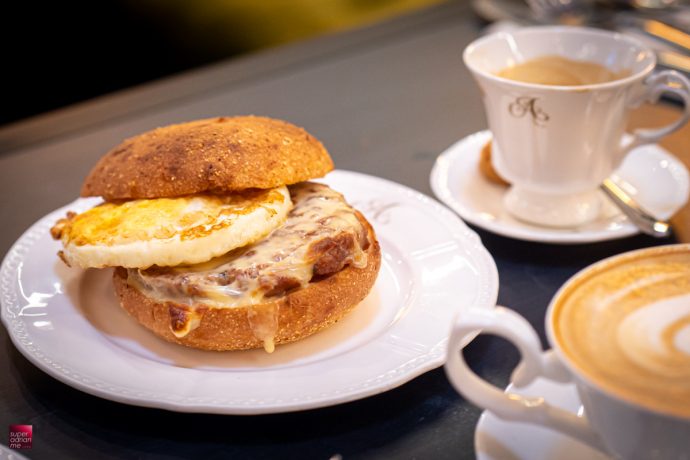 Antoinette Millenia Walk breakfast sandwich review Singapore egg muffin