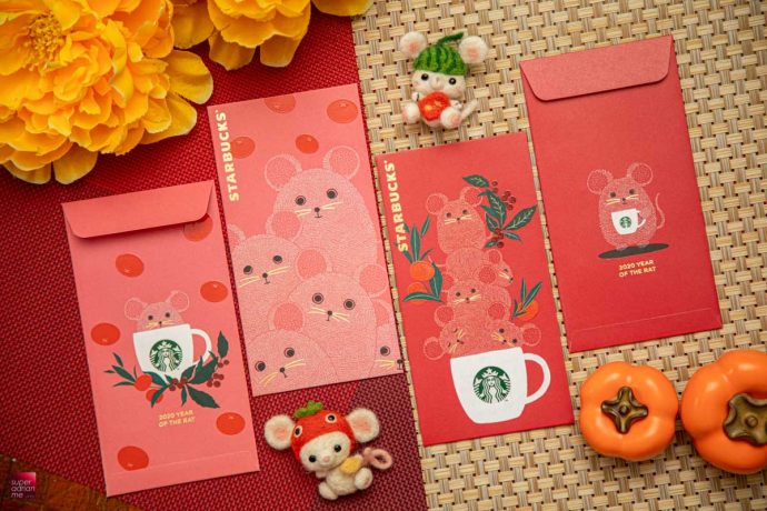 Starbucks Singapore Ang Bao Red Packet Designs CNY Chinese new year best pouch bag