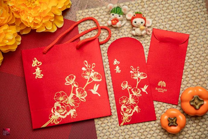 Raffles Hotel Singapore Ang Bao Red Packet Designs CNY Chinese new year best pouch bag