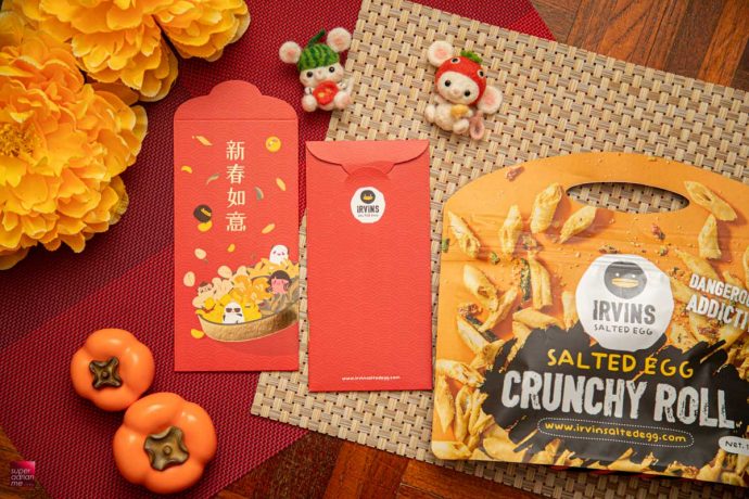 Irvin's Salted Egg Chips Ang Bao Red Packet Designs CNY Chinese new year best pouch bag