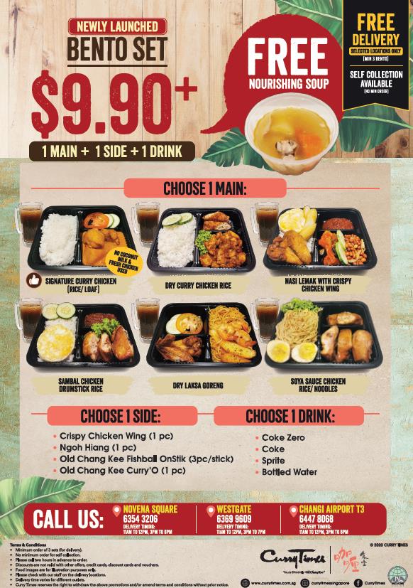 DINING - Takeaway Set Meals and Food Delivery options
