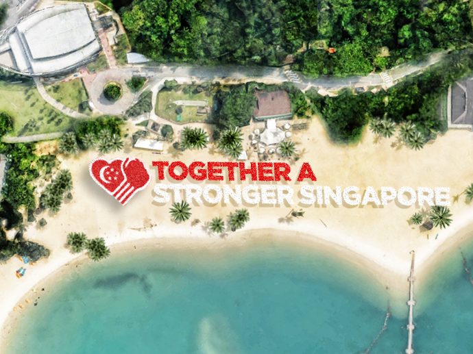 Artist’s impression of the “Flag of Unity” at Siloso Beach (Source: Sentosa Development Corporation)