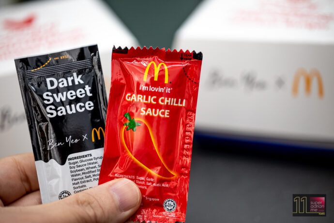 McDonald's Crispy Hainanese Crispy Chicken - Dark Sweet Sauce and Garlic Chilli Sauce