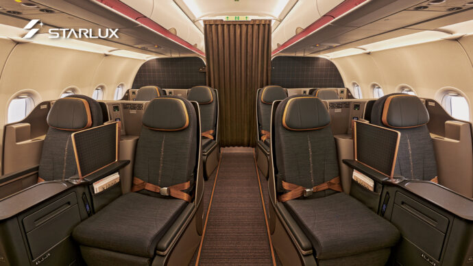 Business Class Cabin in Starlux Airlines A321neo