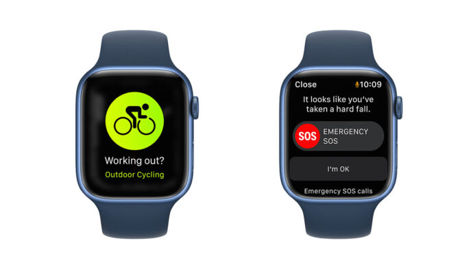 Apple Watch Series 7 cycling fall detection