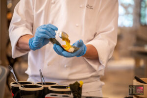 Yi by Jereme Leung - Freshly wrapped marinated hairy crab handroll with Kristal caviar, pickled ginger and radish