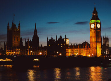 London Big Ben and Westminster long exposure at night (British Airways photo)