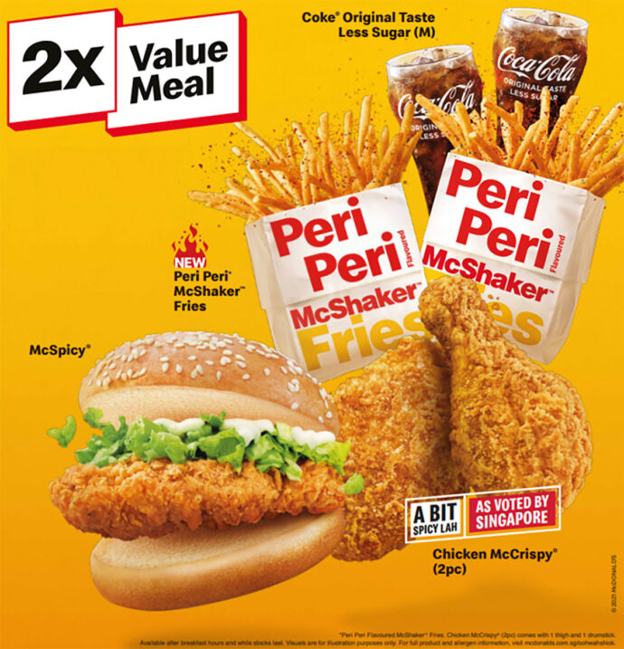 Peri Peri Flavoured McShaker Fries and McSpicy  Singapore review promo