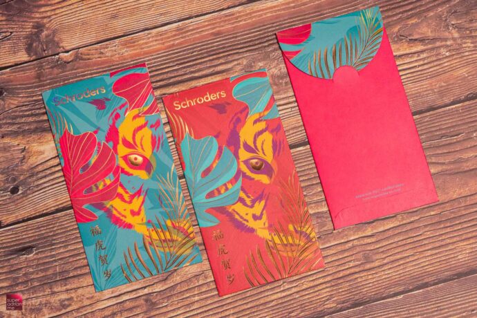 Schroders 2022 red packet ang bao tiger singapore collection