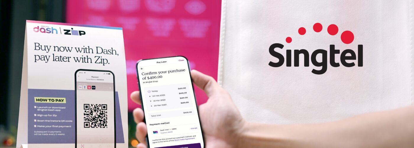 Singtel's Dash partners Zip to give customers more payment options (Photo credit Singtel)