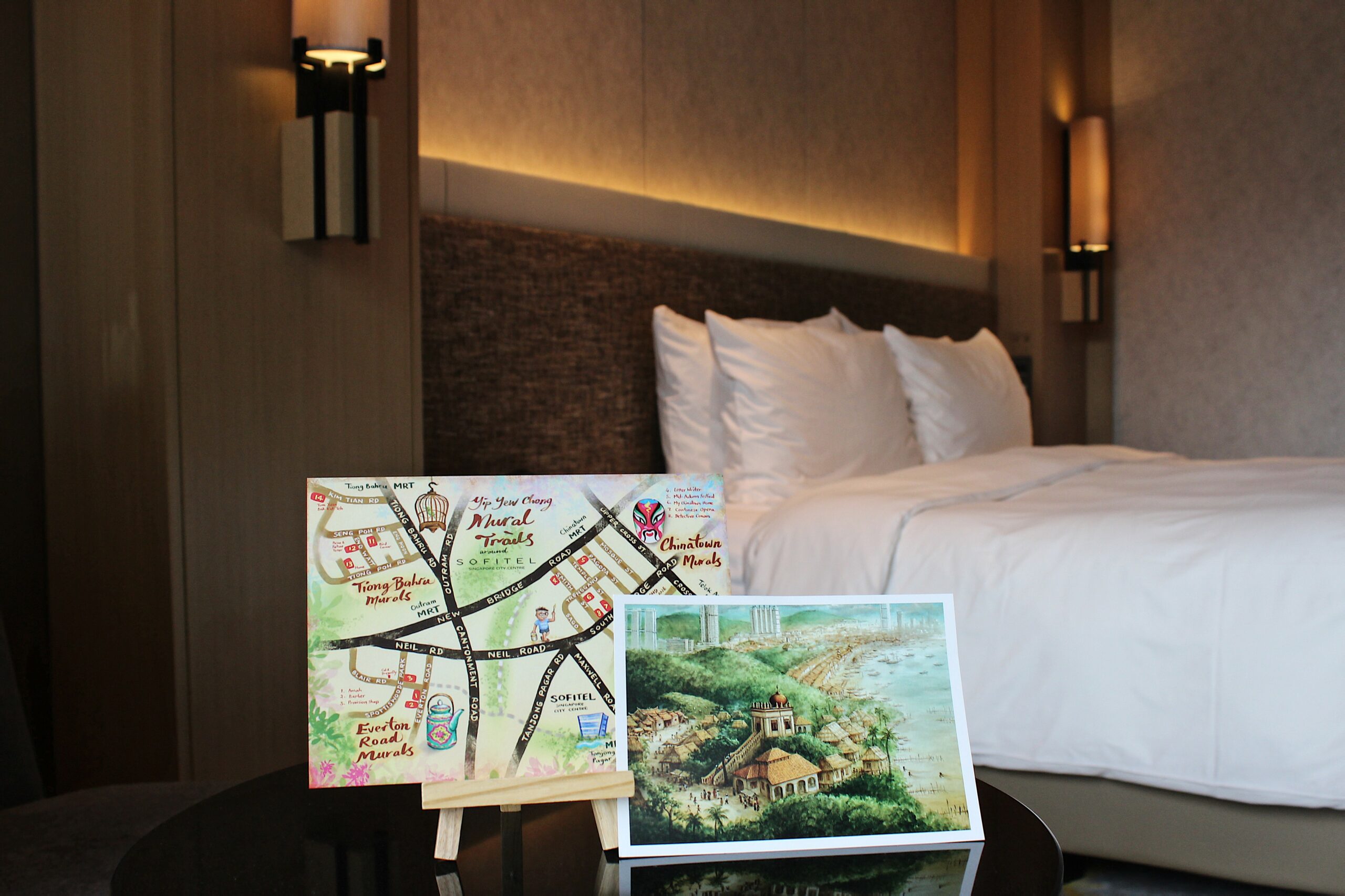 Yip Yew Chong Map and Postcard at Sofitel Singapore City Centre