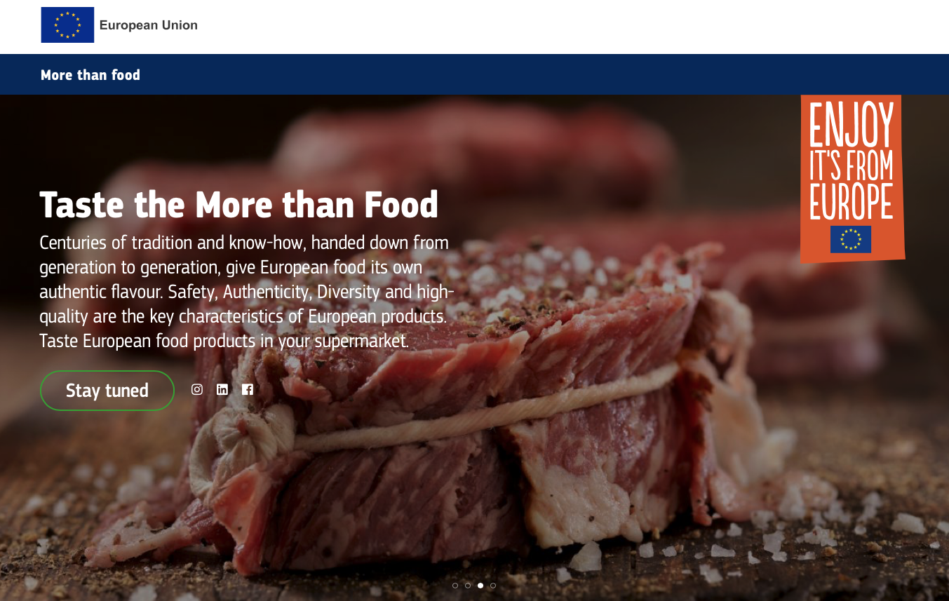 EU More Than Food Homepage