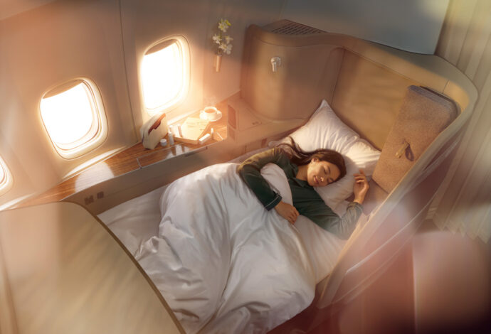 Rest well in First Class (Cathay Pacific photo)