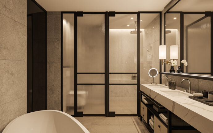 Capella Sydney bathroom Rendering (Source: Pontiac Land)