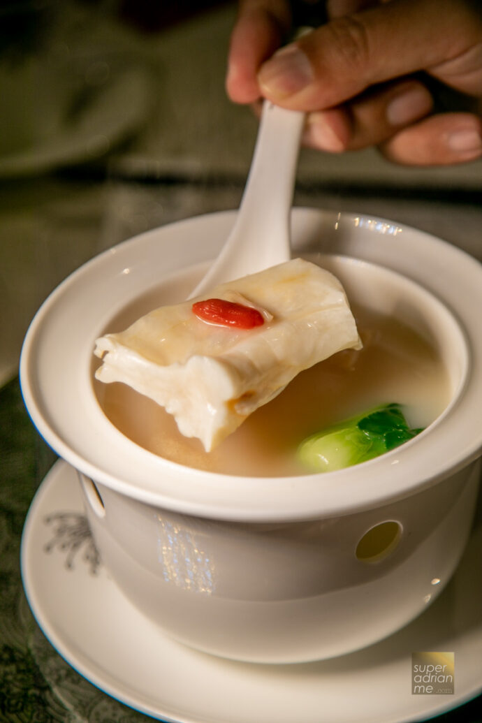 Double-boiled Fish Maw with Bamboo Hai Tien Lo - Metoric Success Menu - Pith and Dried Scallops in Fish Bone Broth