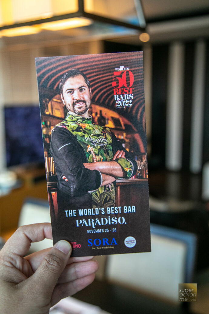 Giacomo Giannotti from Paradiso Barcelona in Sora Sky Bar at Rosewood Phnom Penh in November 2022