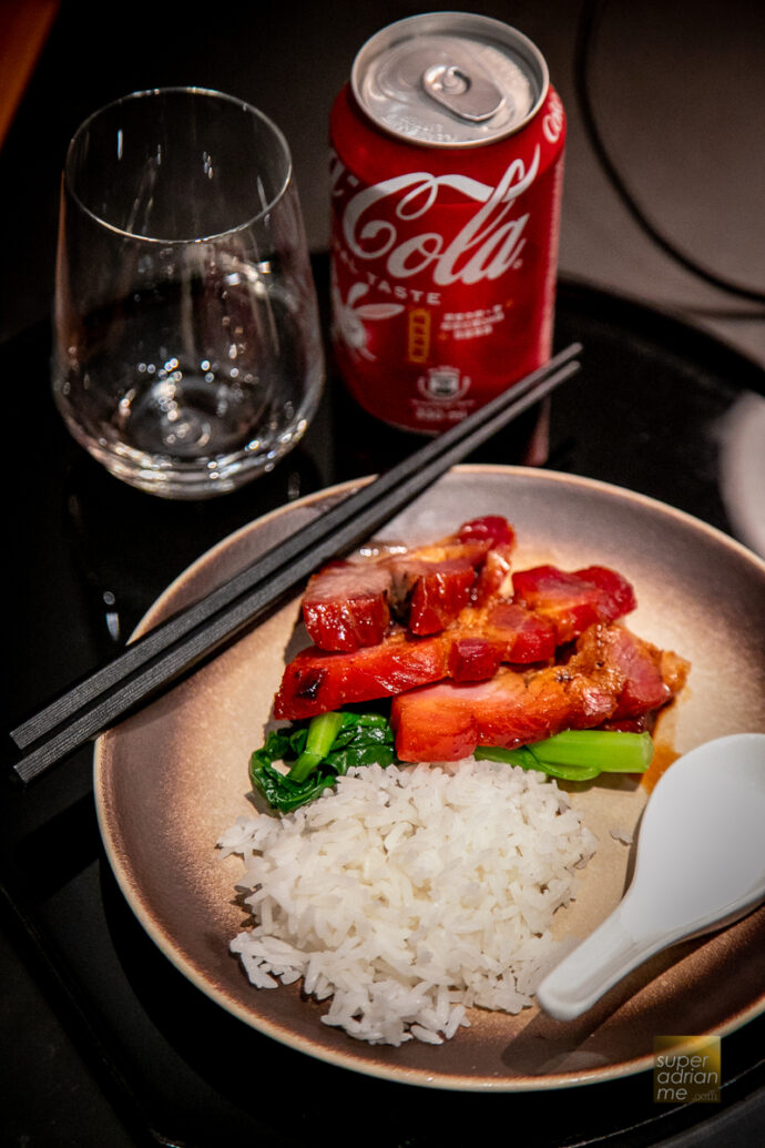 Enjoy Char Siew Rice at The Pier Business Class Lounge in HKIA