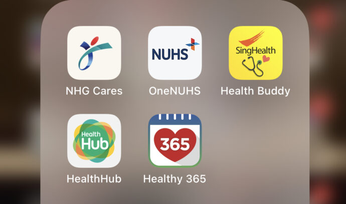 Medical Mobile Apps by iHIS and Integrated healthcare clusters in Singapore