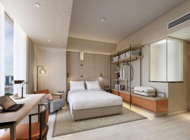 Rendering of King Bedroom at the Peninsula Excelsior Singapore, a Wyndham Hotel (Source: Wyndham Hotels & Resorts)