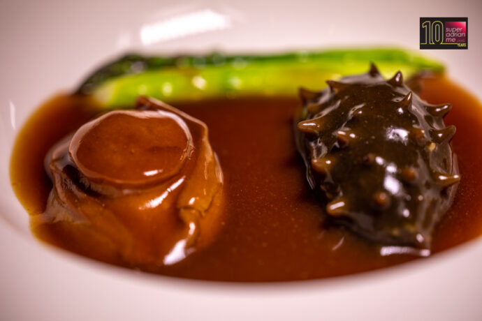 Shisen Hanten Braised Australian Four-head abalone with premium sea cucumber in oyster sauce