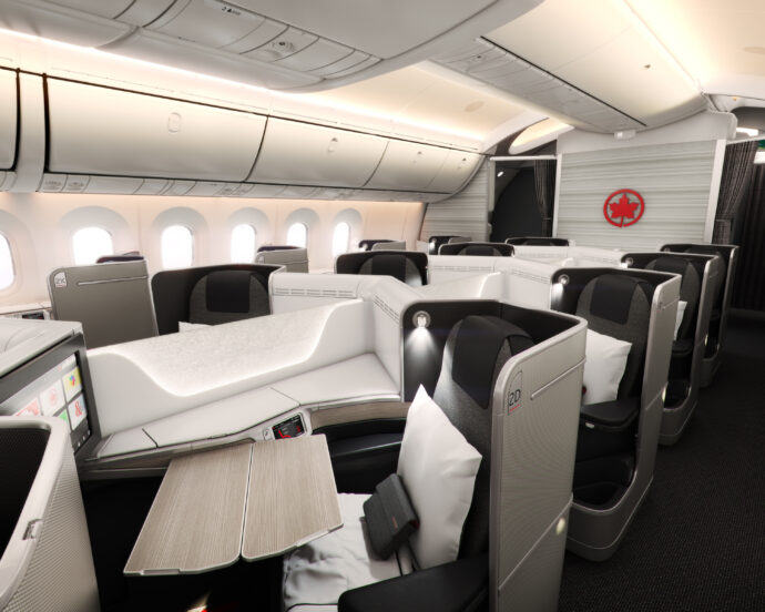Business Class in Dreamliner (Air Canada photo)