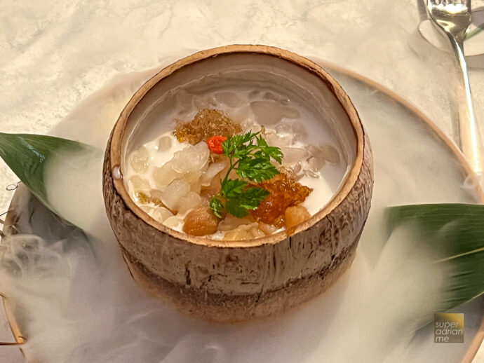 Man Fu Yuan - Double-boiled Papaya, coconut cream, peach collagen and hashima