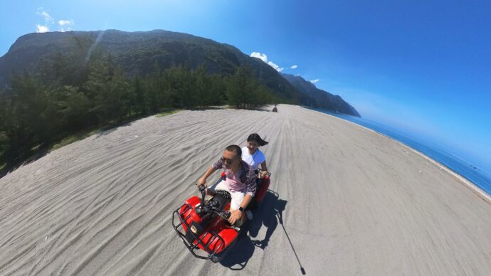 Buggy ride on the beach in Hualien