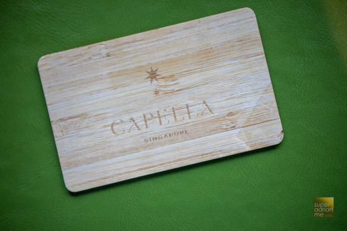 Capella Singapore key card
